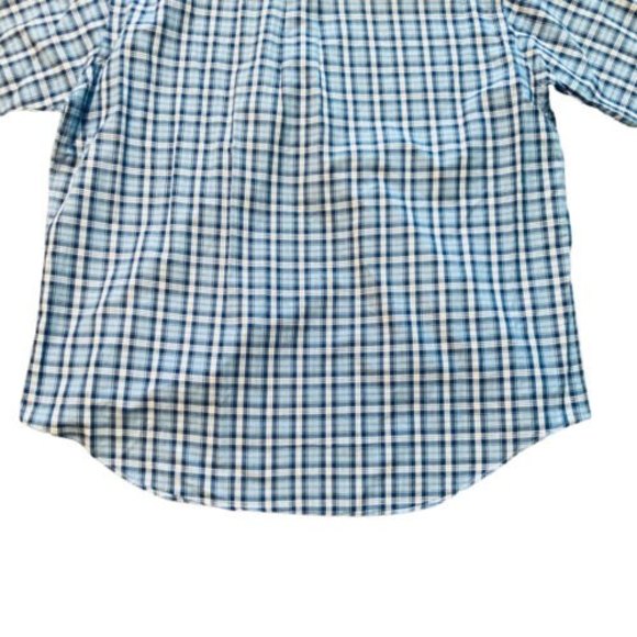 Ralph Lauren Mens Size Large Button Down Up Blue Checkered Dress Shirt - Picture 8 of 8